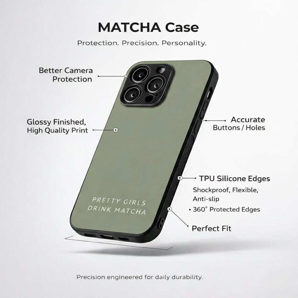 Matcha Aesthetic Phone Case for iPhone & Android