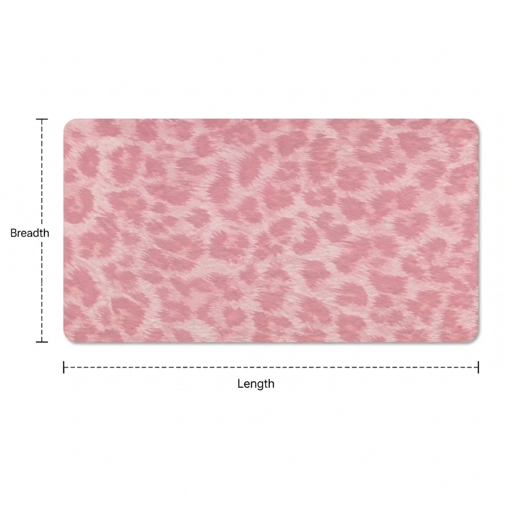 Pink leopard Desktop Mat
