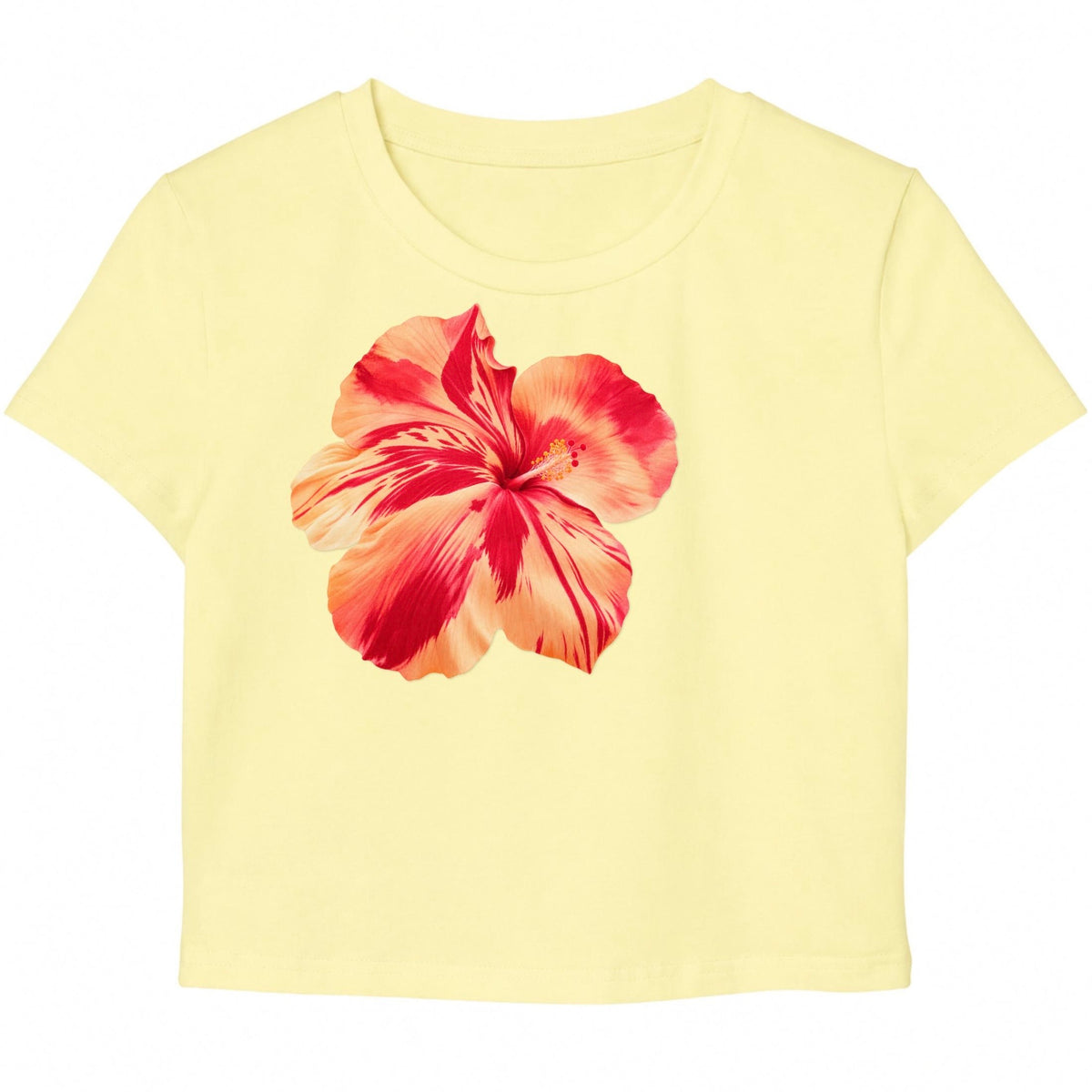 Flower Graphic - Baby Tee for women