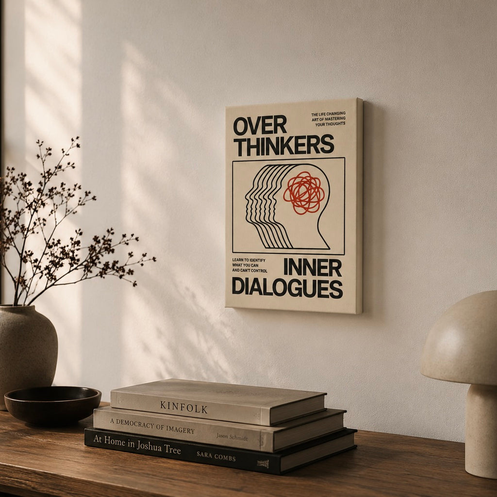 Overthinkers luxe Set of 1 canvas frame