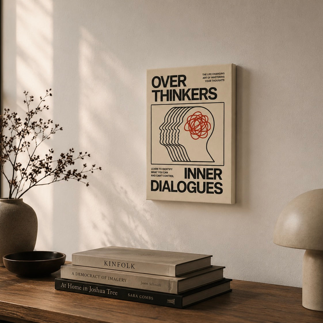 Overthinkers luxe Set of 1 canvas frame