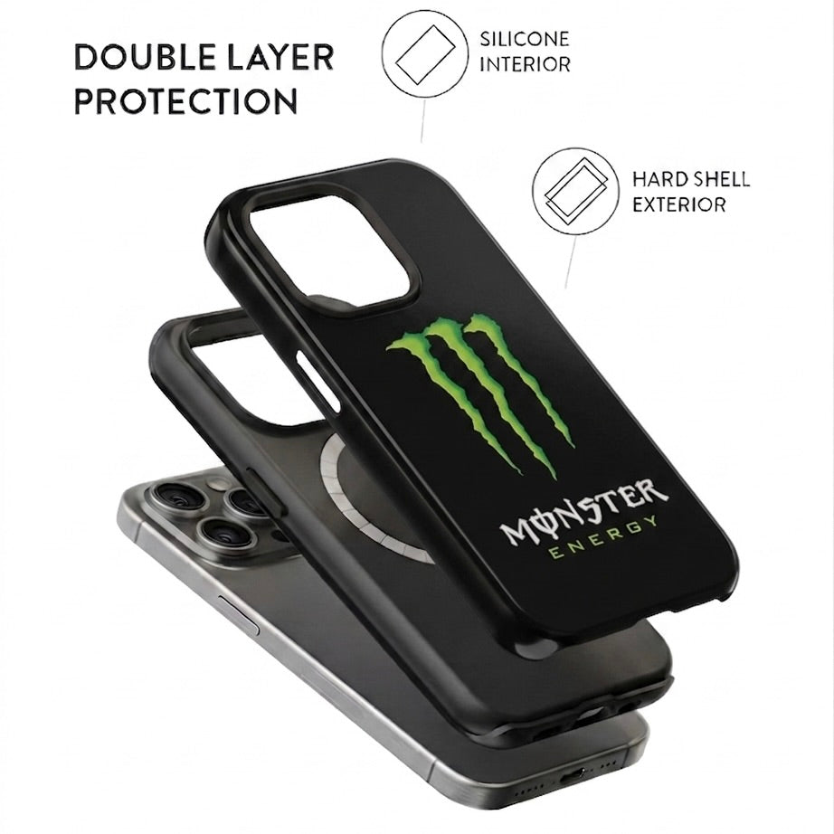 Monster Black ( Armoured Case ) Aesthetic Phone Case for iPhone & samsung