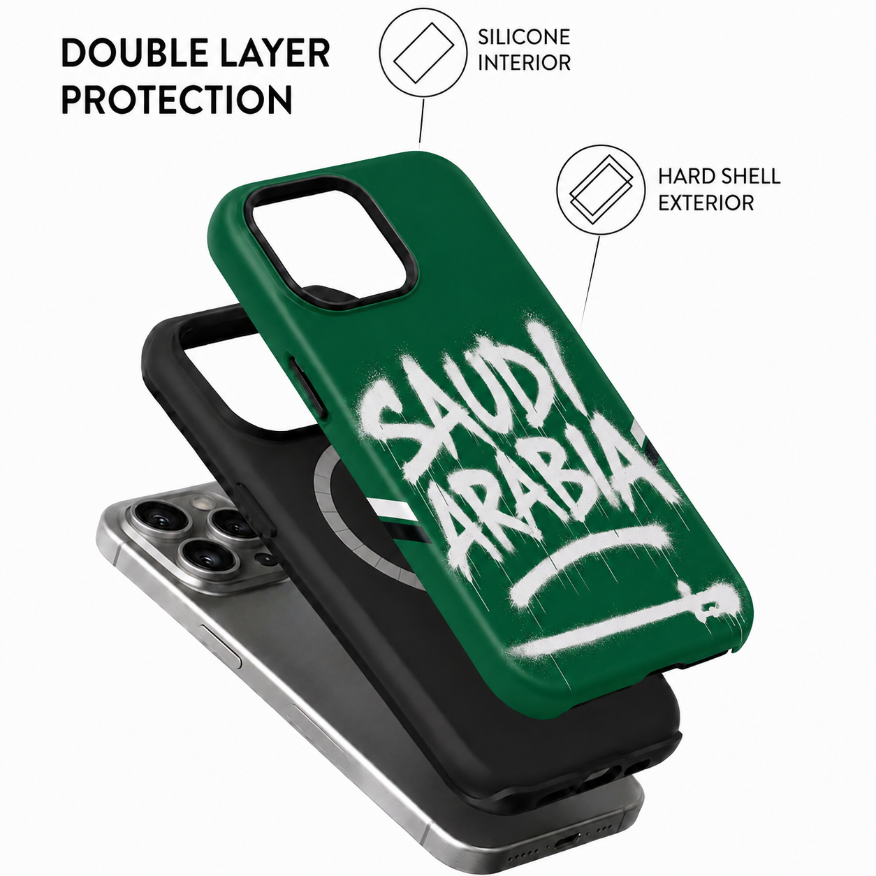 Saudi Arabia ( Armoured Case ) Aesthetic Phone Case for iPhone & samsung