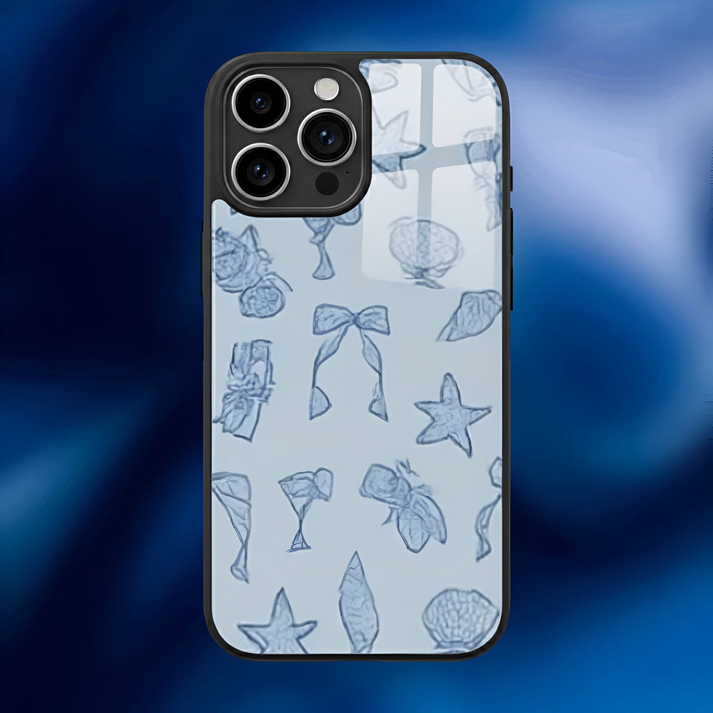 Ocean Doodle Aesthetic Phone Case for iPhone & Android