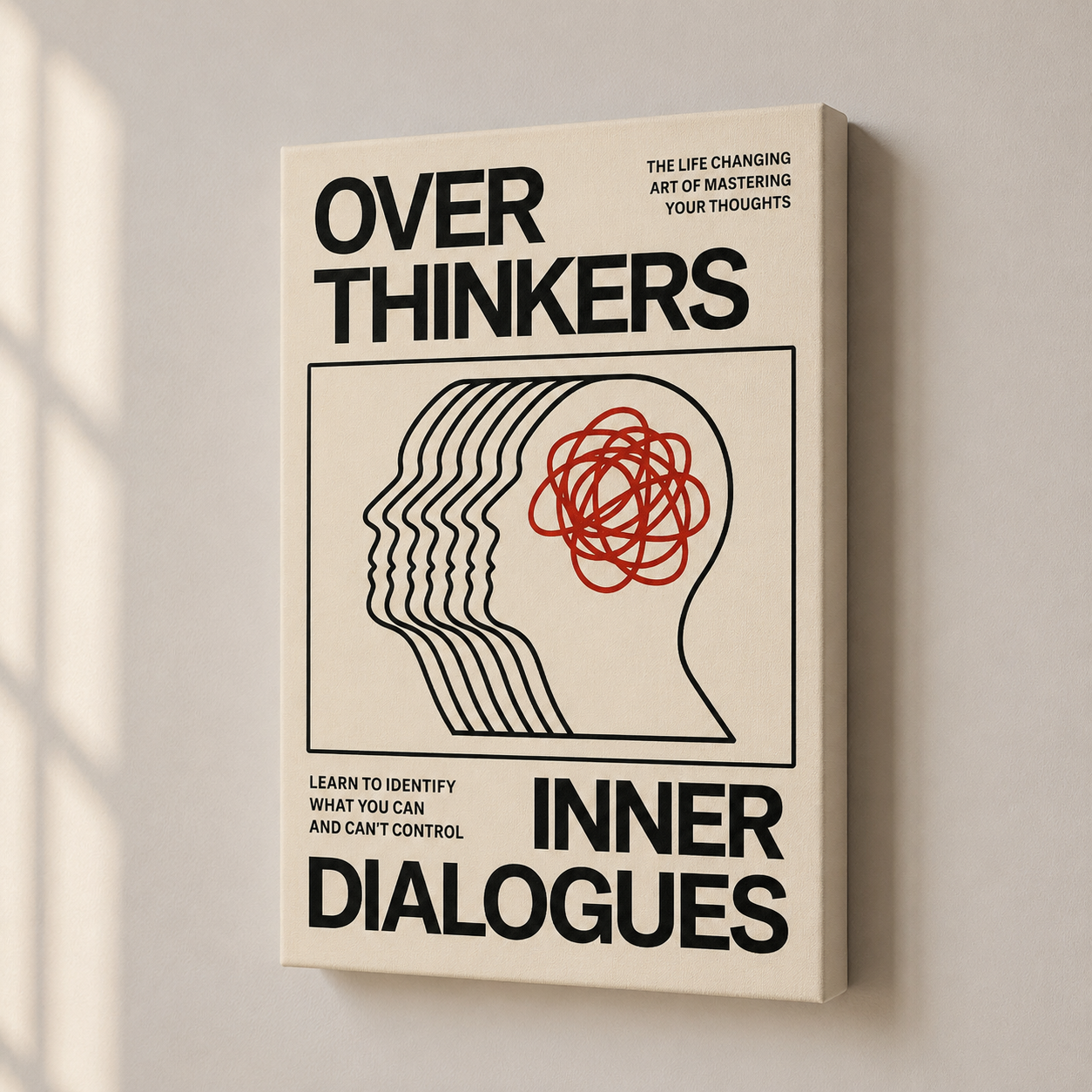 Overthinkers luxe Set of 1 canvas frame