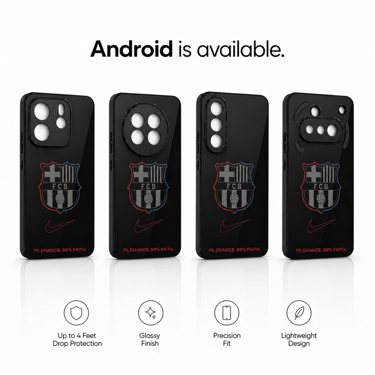 FCB black Aesthetic Phone Case for iPhone & Android