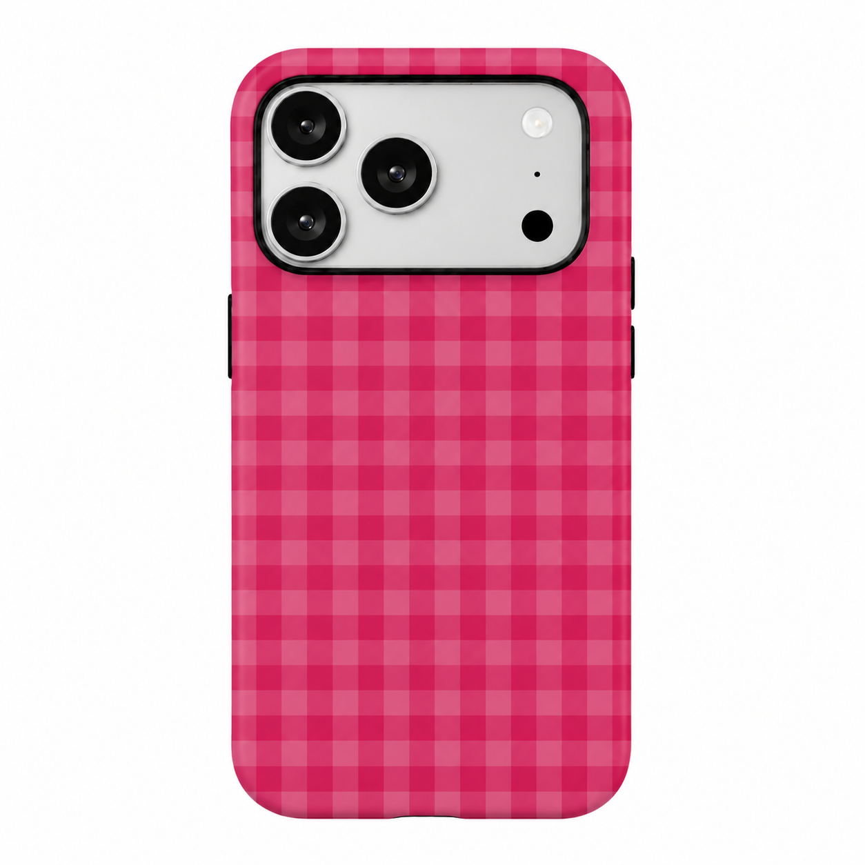 Hot pink plaid ( Armoured Case ) Aesthetic Phone Case for iPhone & samsung (Copy)