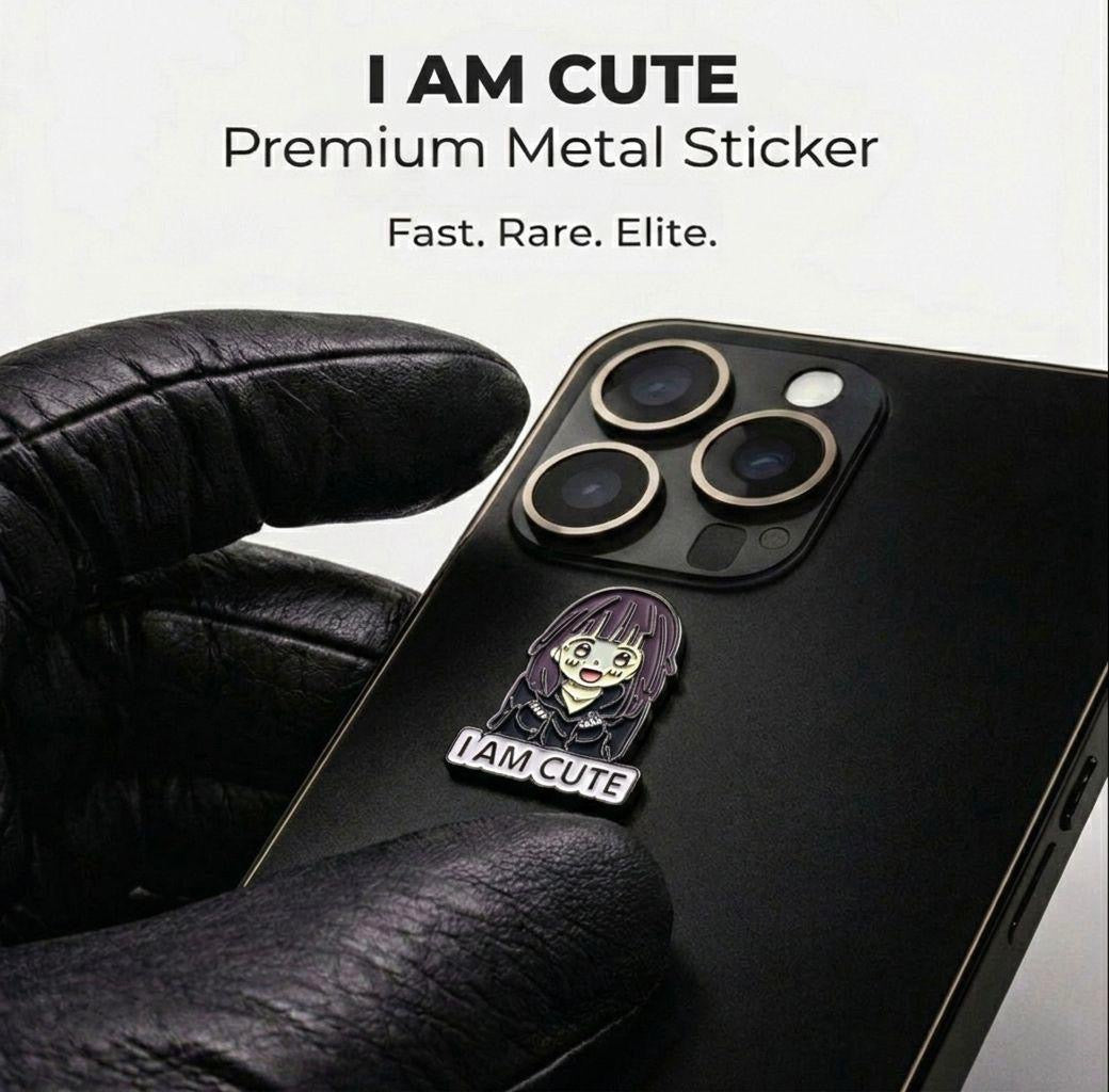 #15 I’m Cute Premium Metal Sticker for Phone & Laptop
