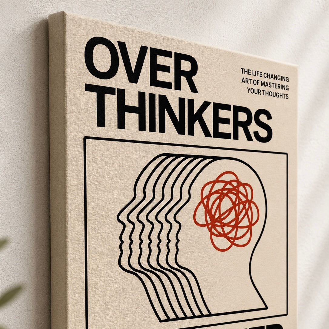 Overthinkers luxe Set of 1 canvas frame