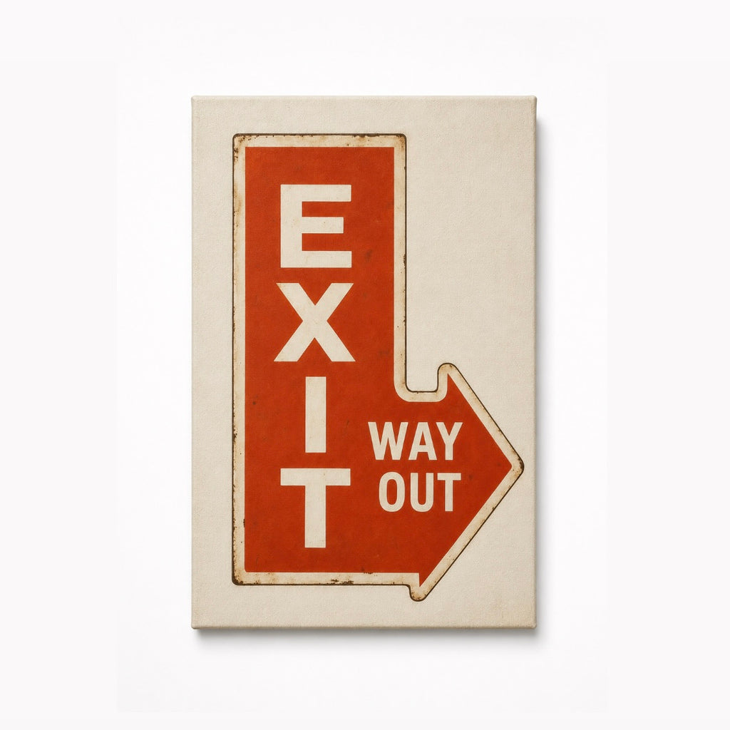 Exit luxe Set of 1 canvas frame