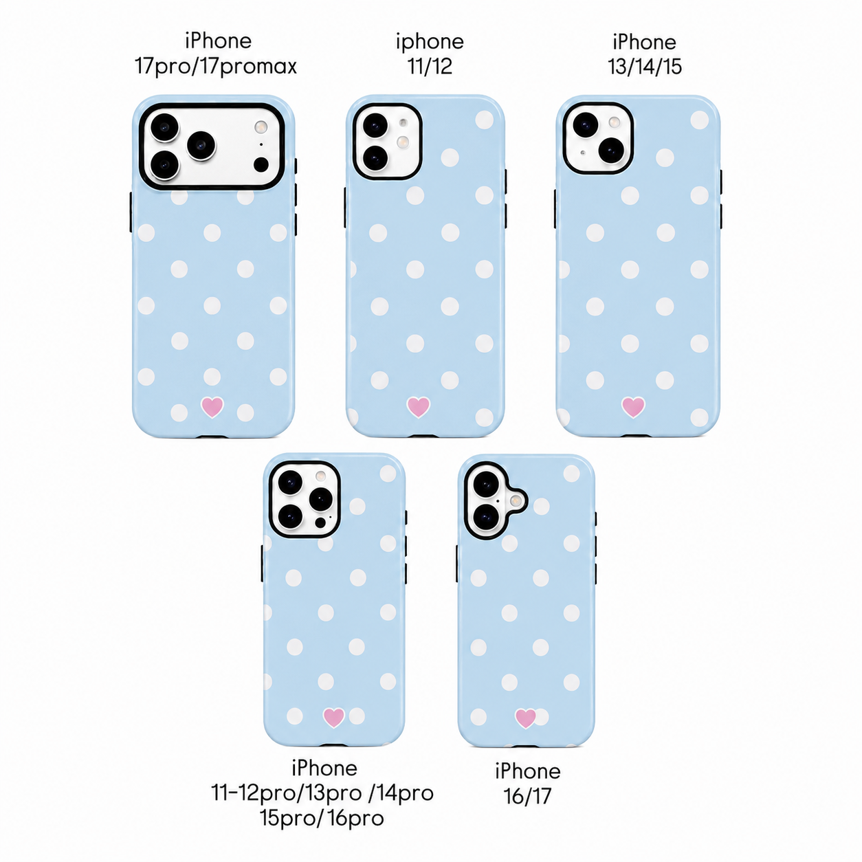 Blue polka dot (Armoured Case ) Aesthetic Phone Case for iPhone & samsung