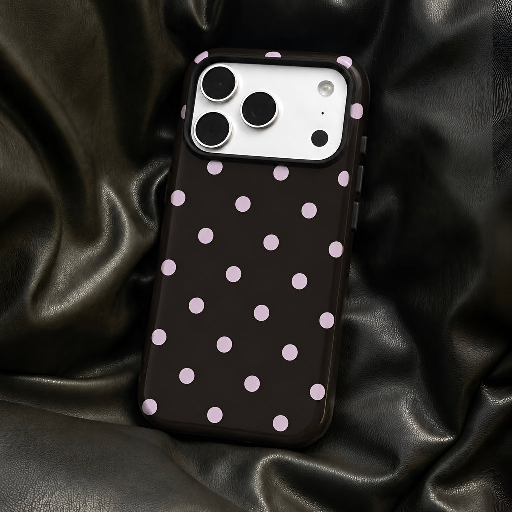 Pink polka dot (Armoured Case ) Aesthetic Phone Case for iPhone & samsung