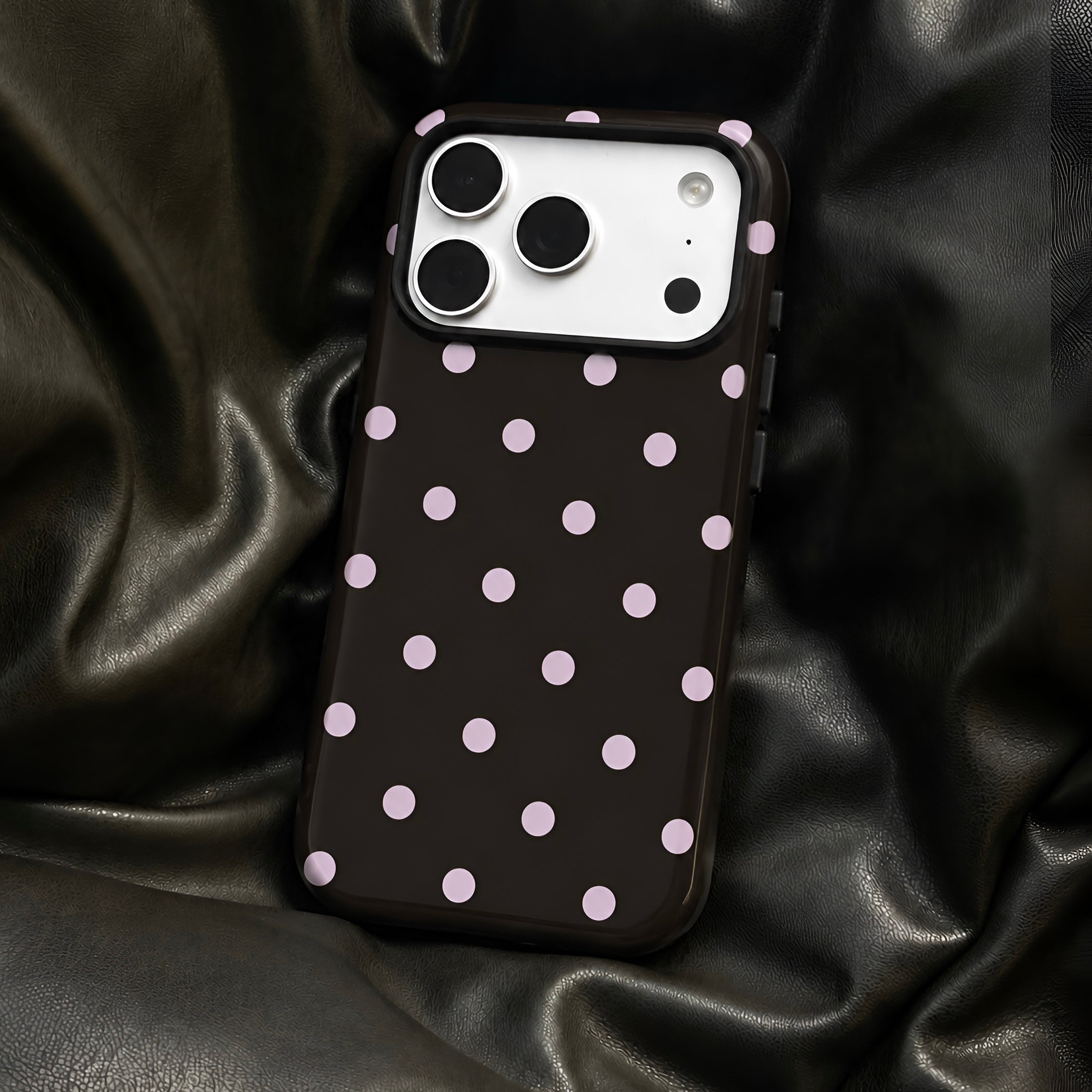 Pink polka dot (Armoured Case ) Aesthetic Phone Case for iPhone & samsung
