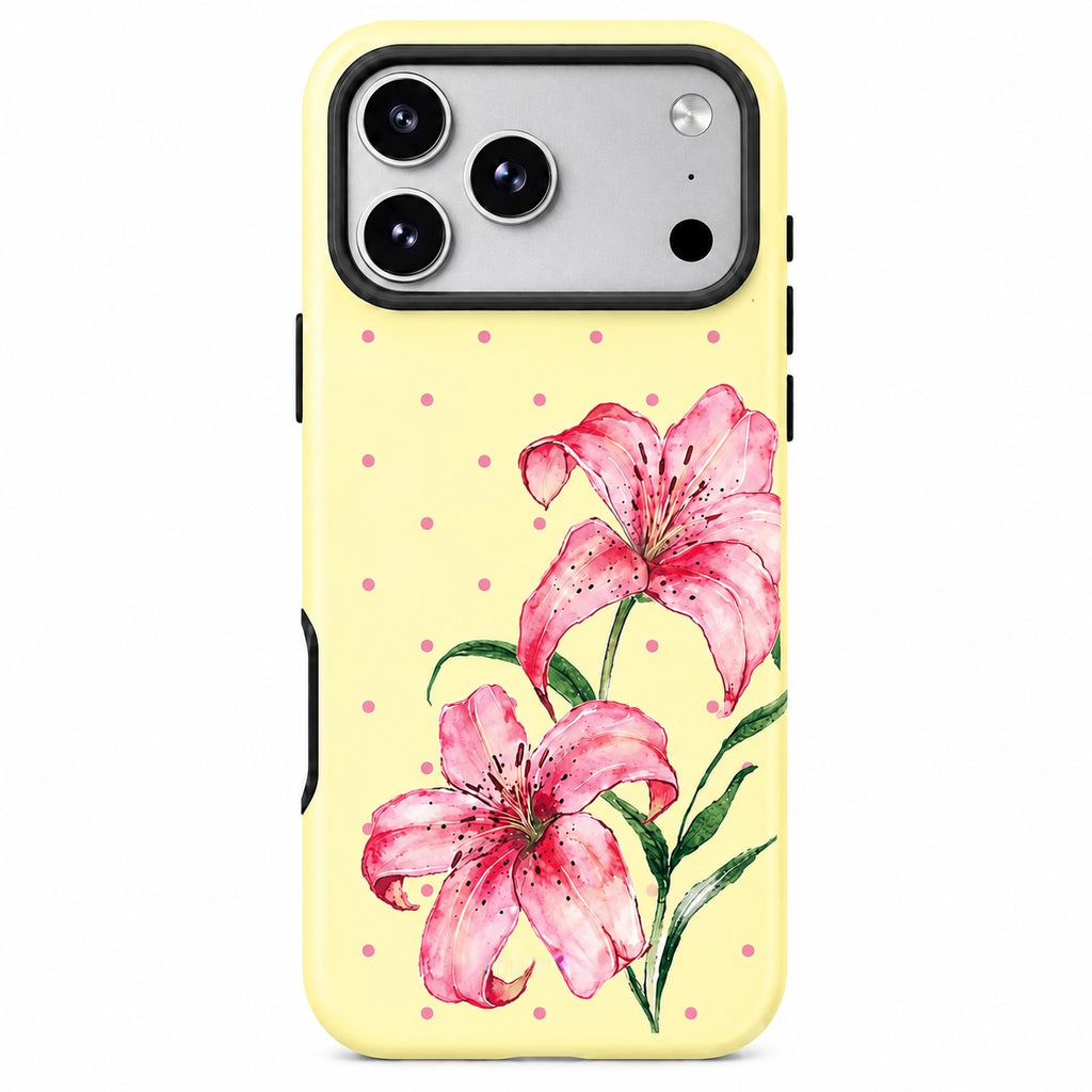 yellow floral ( Armoured Case ) Aesthetic Phone Case for iPhone & samsung