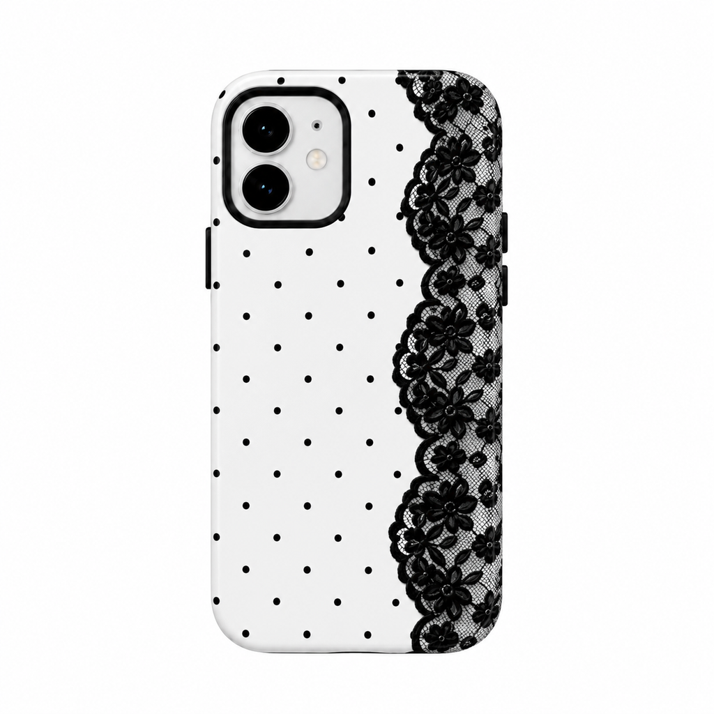 Polka lace Phone Case for iPhone