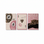 Leopard luxe Set of 3 canvas frames.