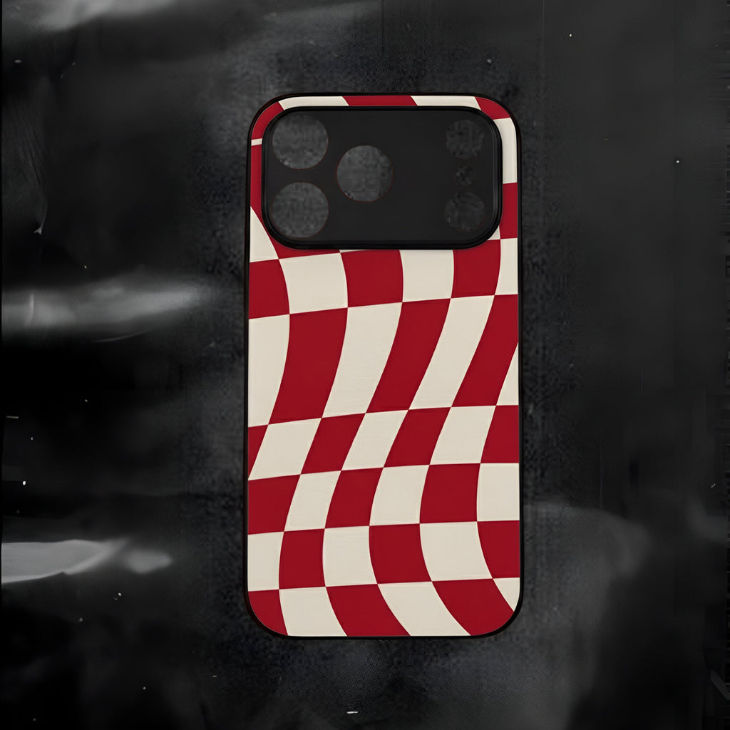 Red checkered Aesthetic Phone Case for iPhone & Android