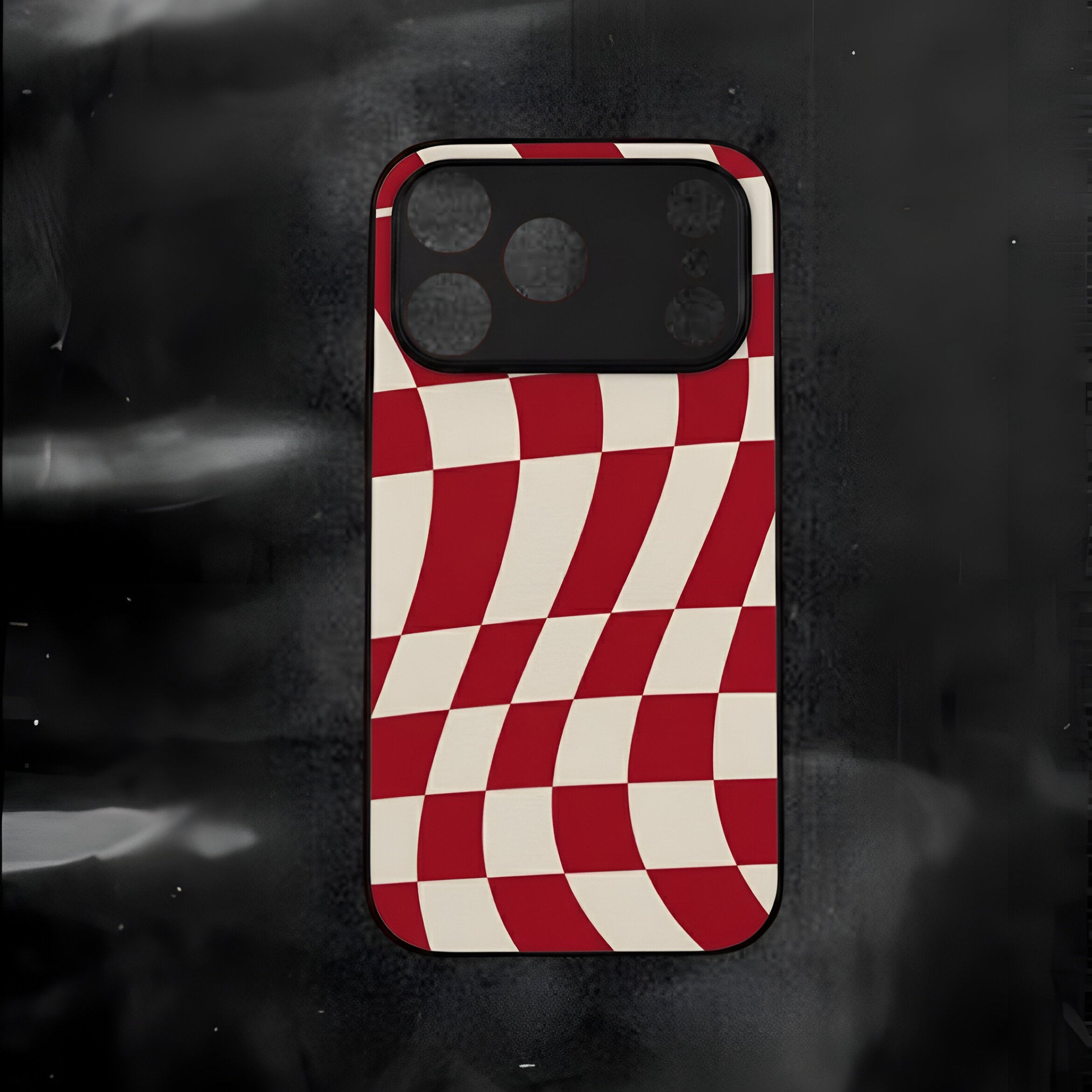 Red checkered Aesthetic Phone Case for iPhone & Android