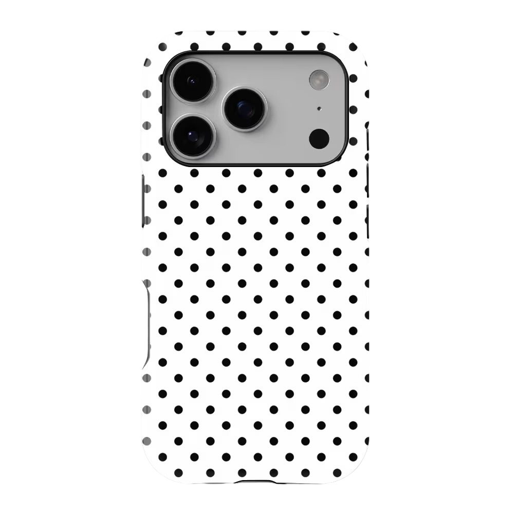 White polka dot (Armoured Case ) Aesthetic Phone Case for iPhone & samsung (Copy)