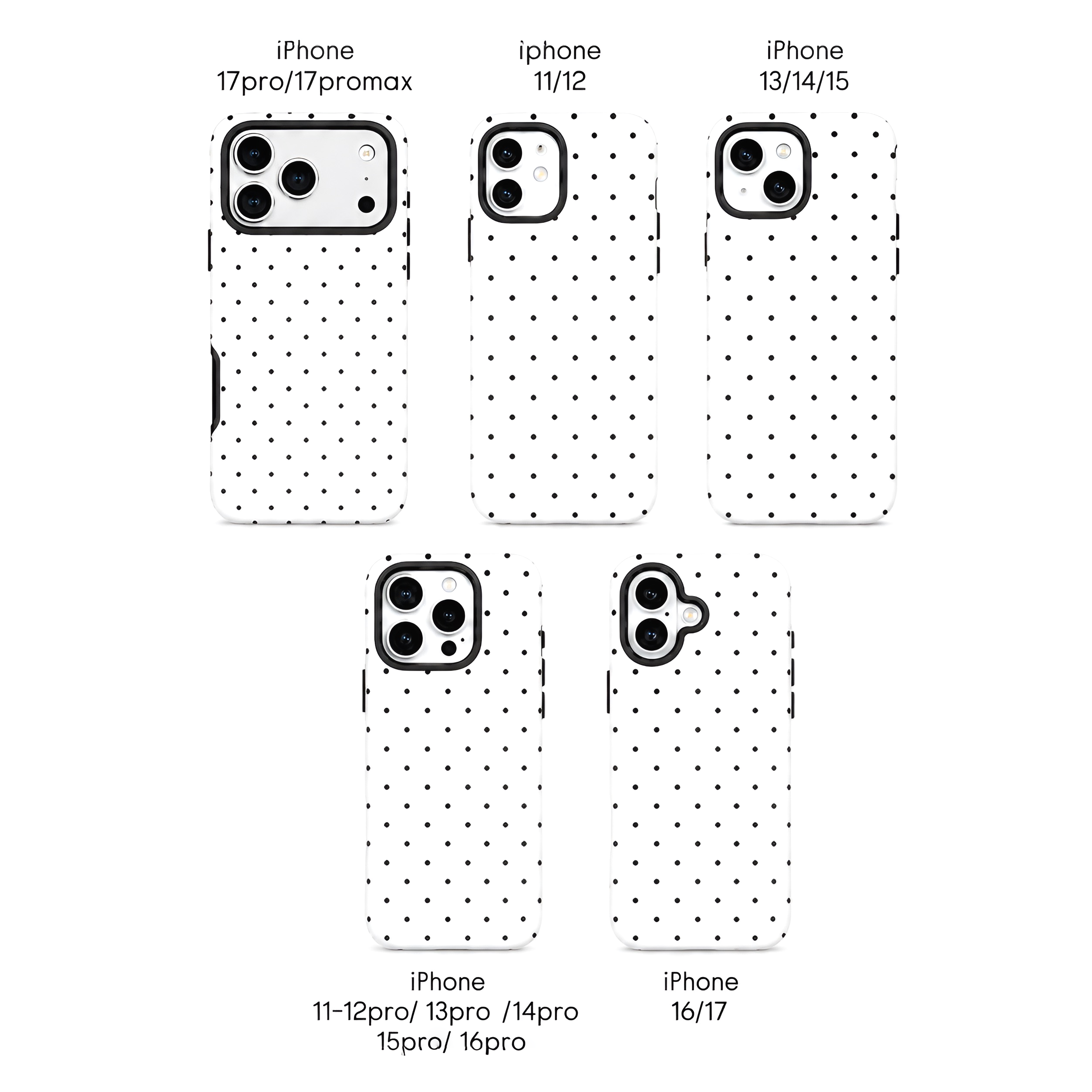 White polka dot (Armoured Case ) Aesthetic Phone Case for iPhone & samsung (Copy)