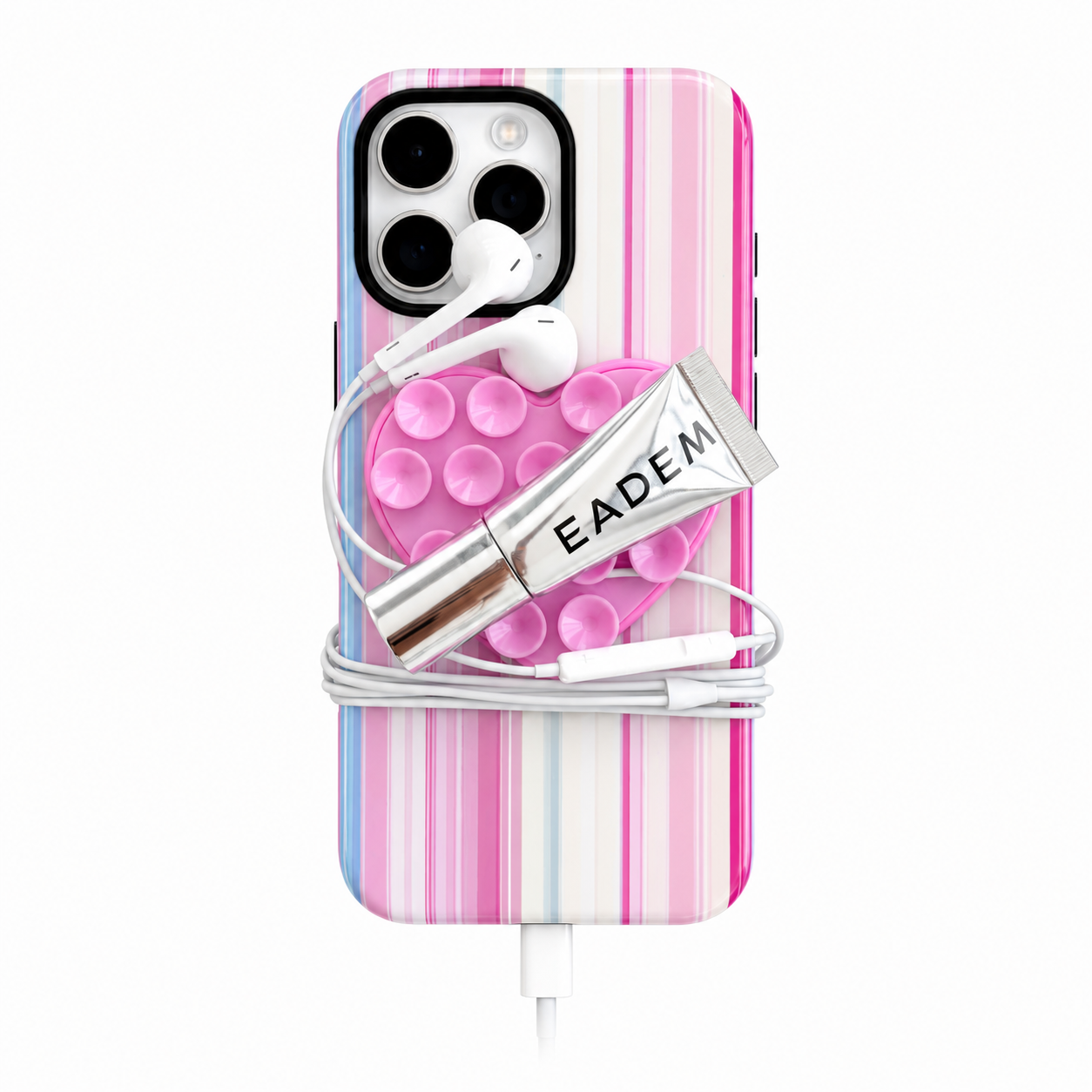 Pink Stripe ( Armoured Case ) Aesthetic Phone Case for iPhone & samsung (Copy)