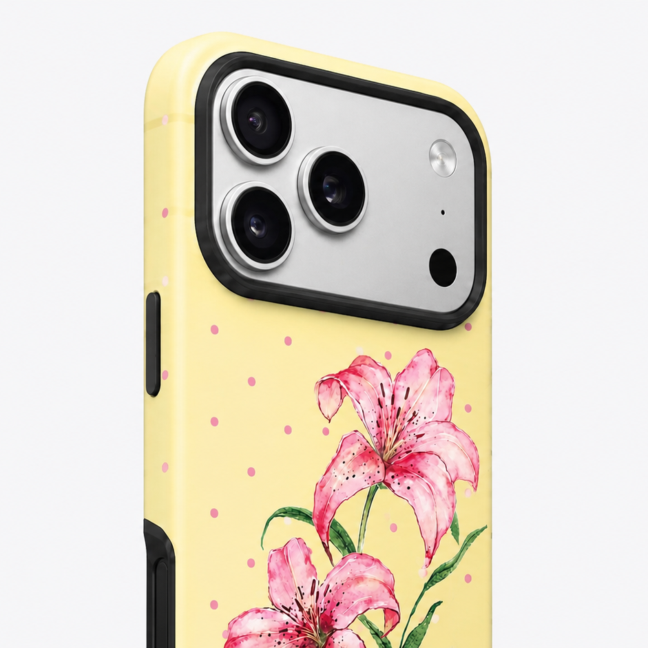 yellow floral ( Armoured Case ) Aesthetic Phone Case for iPhone & samsung