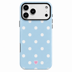 Blue polka dot (Armoured Case ) Aesthetic Phone Case for iPhone & samsung