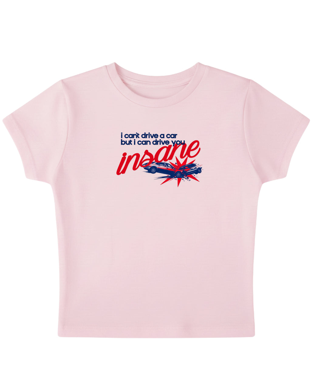 Baby Pink Baby Tee Front Design