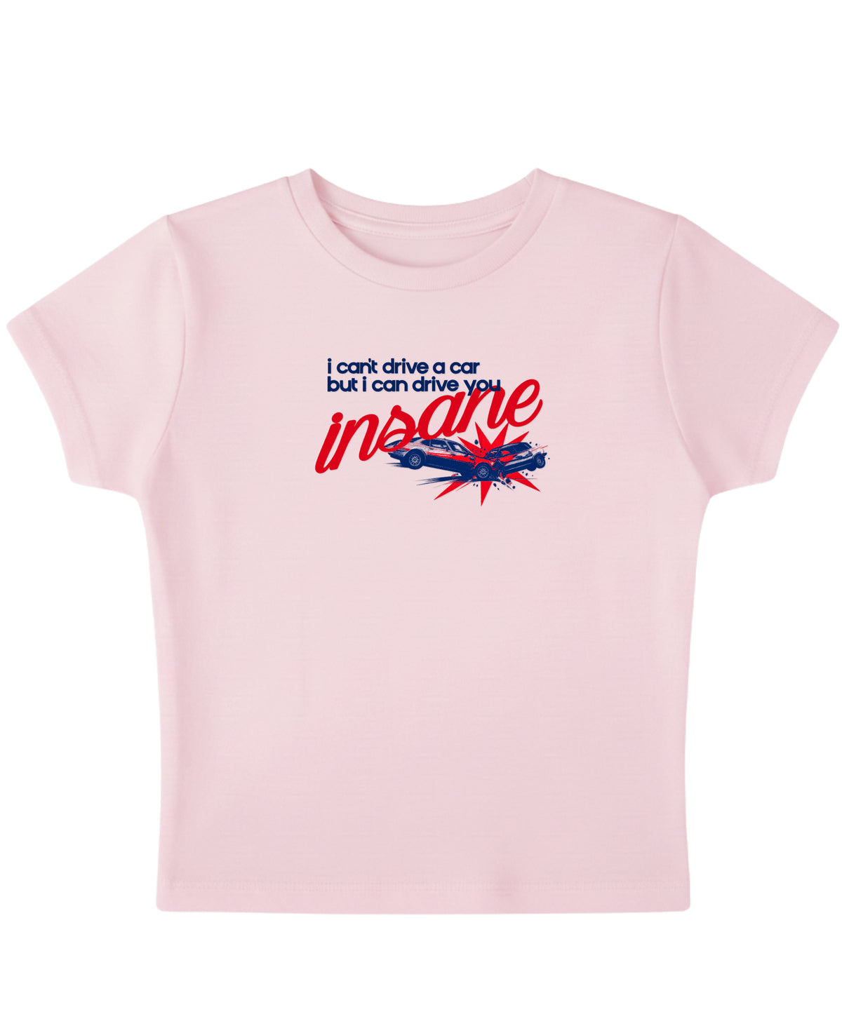 Baby Pink Baby Tee Front Design