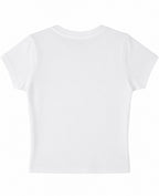 White Baby Tee Back Design