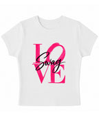 White Baby Tee Front Design
